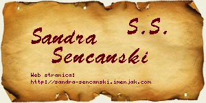 Sandra Senćanski vizit kartica